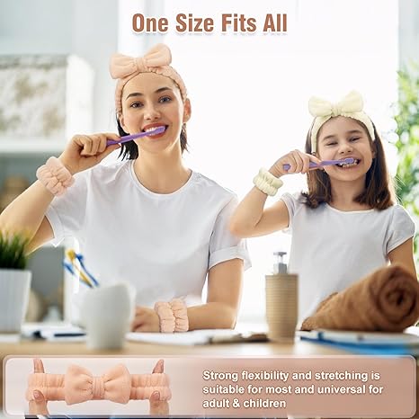 Spa Headband Wristband Set ( You get random color )