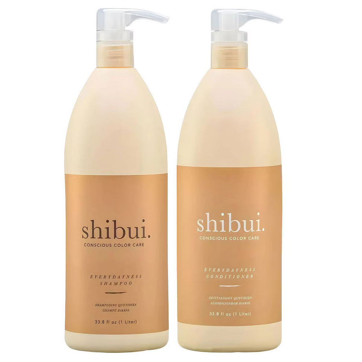 SHIBUI Conscious Color Care Everydayness Shampoo & Conditioner (33.8 oz XXL LITER DUO KIT SET) Gentle Hair Care