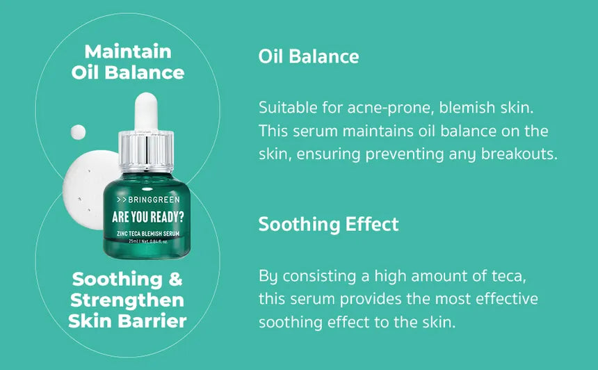 BRING GREEN - Zinc Teca Blemish Serum Set Squid Game Edition