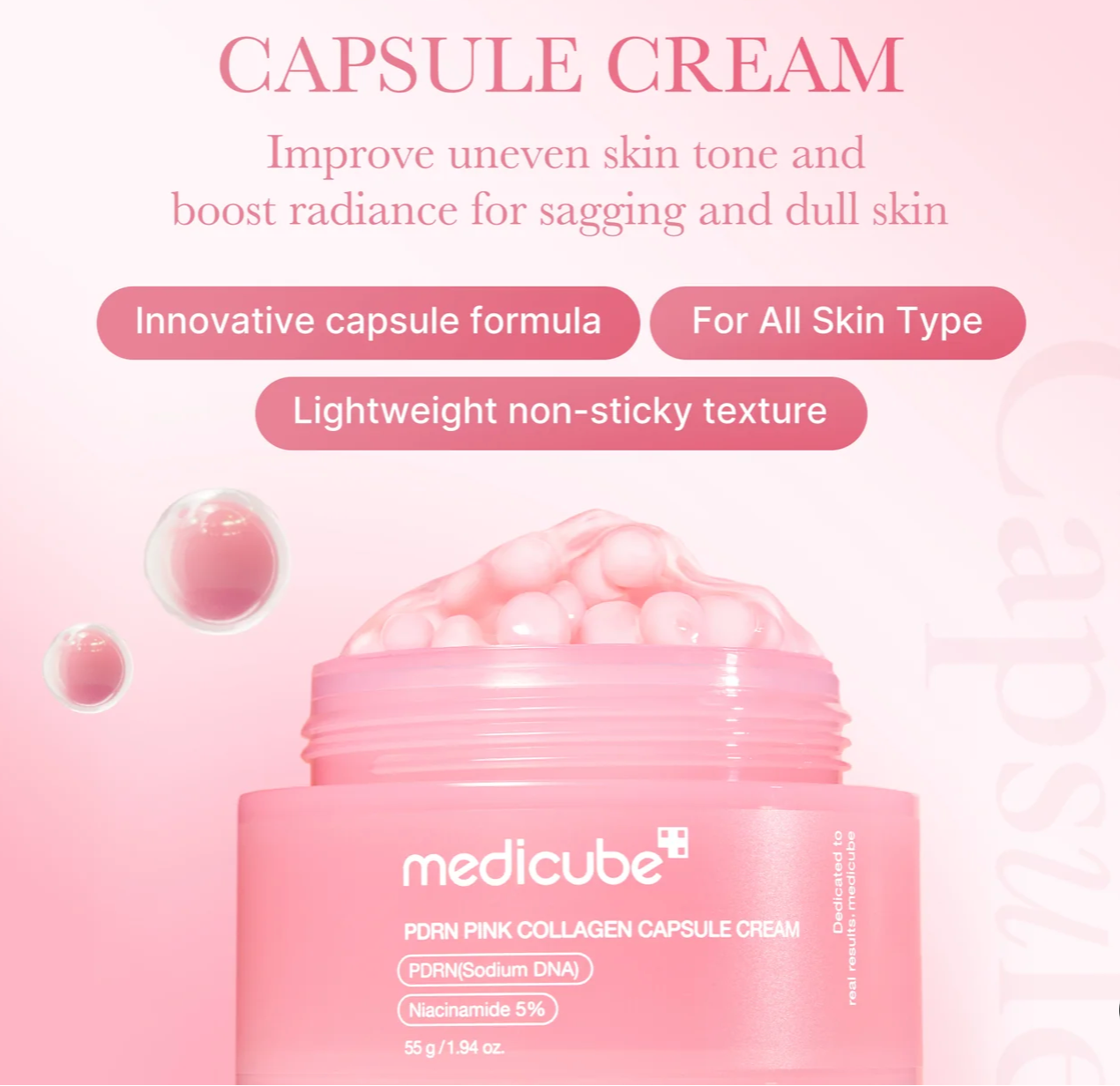 Medicube PDRN PINk COLLAGEN CAPSULE CREAM (SALMON)