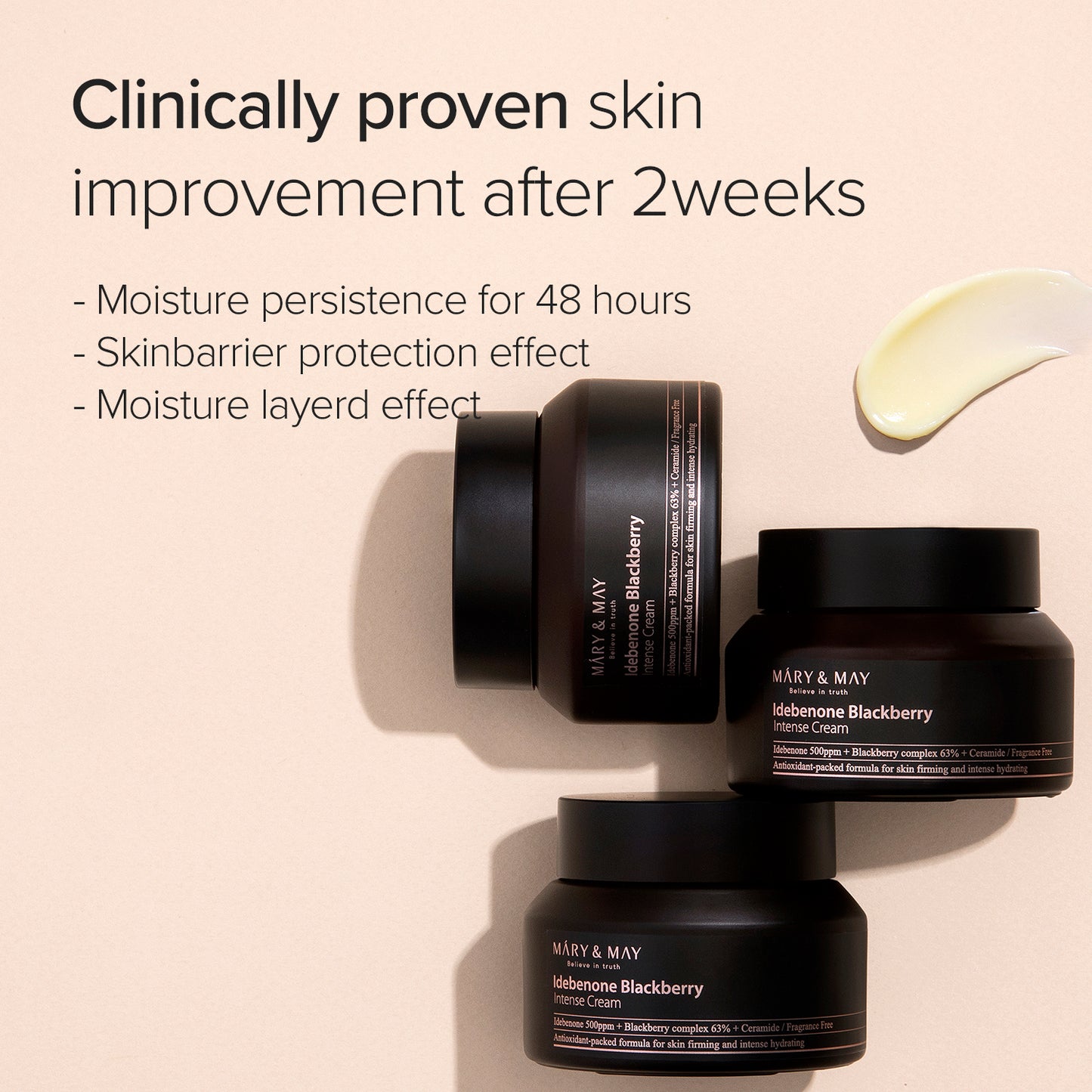 [Mary&May] (Renew) Idebenone + Blackberry complex intensive total care cream 70g