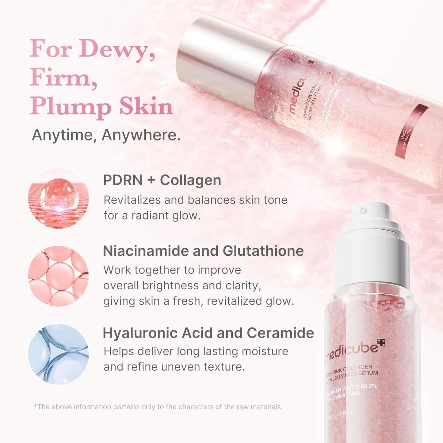 [MEDICUBE] PDRN Pink Collagen Glow Jelly Mist Serum (100ml)