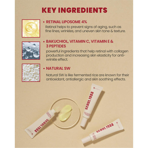[KSECRET] SEOUL 1988 Eye Cream : Retinal Liposome 4% + Fermented Bean
