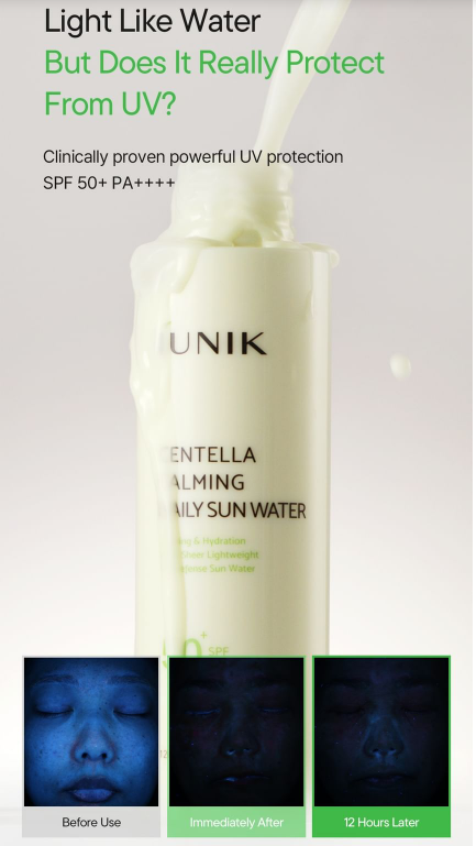 [iUNIK] Centella Calming Daily Sun Water 120ml