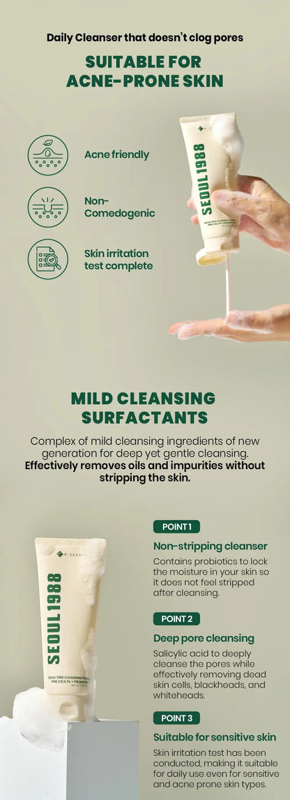 [KSECRET] Cleansing Foam : Pine Cica 1% + Probiotics 150ml
