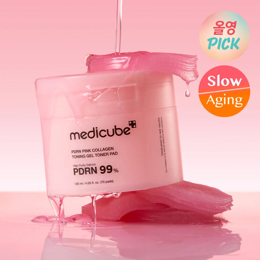 [Medicube] PDRN PINK COLLAGEN TONING GEL TONER PAD 70ea