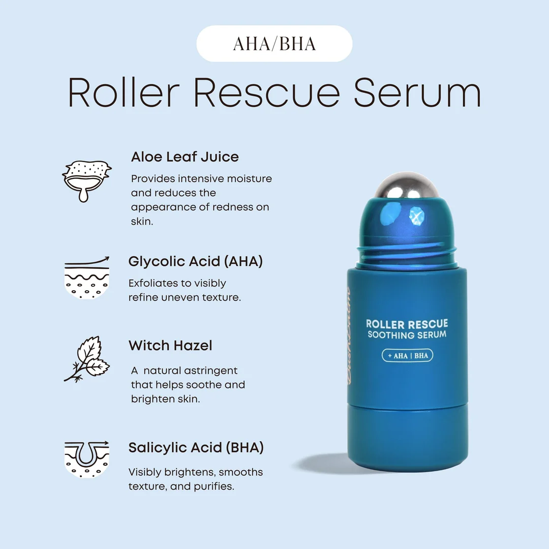 Bushbalm AHA/BHA Roller Rescue Soothing Serum